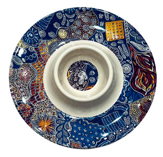 Bamboo Serving Tray - Navy
