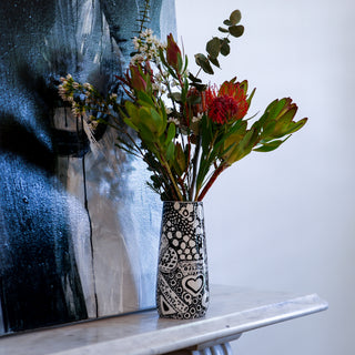 Black and White Vase For Flowers