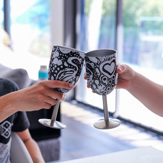 Stainless Steel Wine Goblets - Gift For Wine Lovers