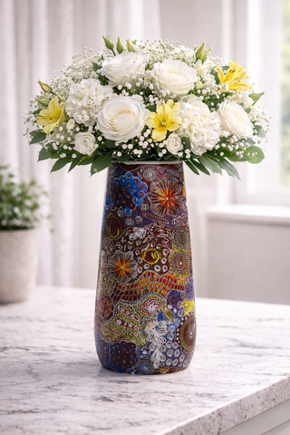 Aboriginal Vase for Flowers, Indigenous Vase